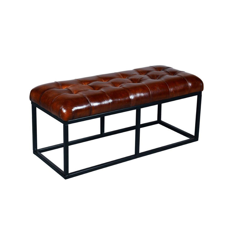 17 Stories Leather Dining Bench Wayfair